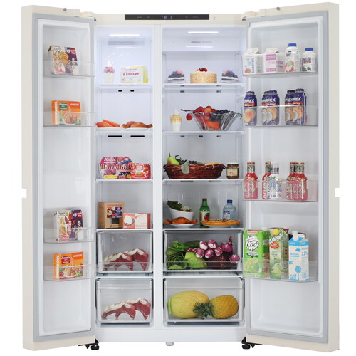 Купить Холодильник Side by Side   LG GC-B257KEHW бежевый  5463048. Характеристики, отзывы и цены в Донецке