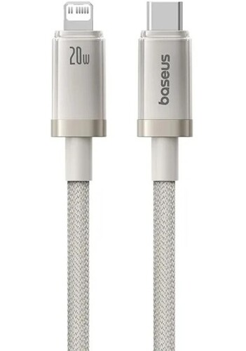 Купить Кабель круглый Baseus Lightning 8-pin - USB Type-C бежевый 1 м  5627675. Характеристики, отзывы и цены в Донецке