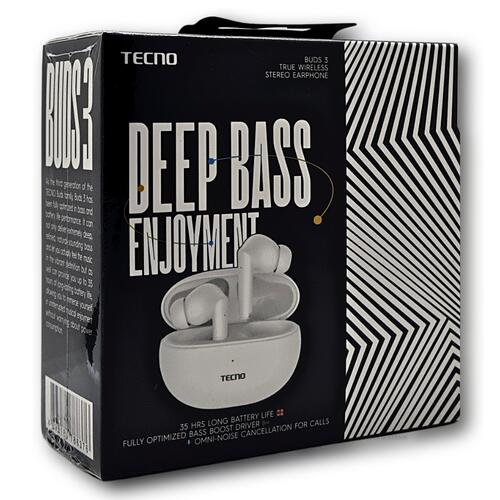 Купить Наушники TWS Tecno Buds 3 белый  5412697. Характеристики, отзывы и цены в Донецке