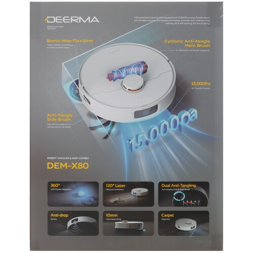 Купить Робот-пылесос Deerma X80 белый  9304462. Характеристики, отзывы и цены в Донецке