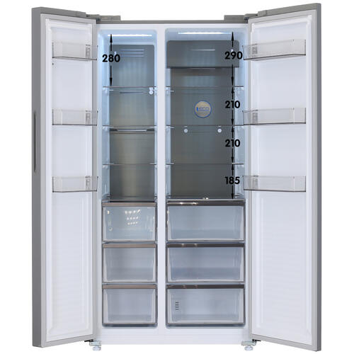 Купить Холодильник Side by Side  DEXP SBS4-63BMG серебристый  5430113. Характеристики, отзывы и цены в Донецке