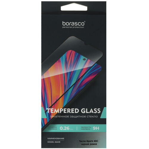 Купить Защитное стекло BoraSCO для экрана Tecno SPARK 40C  9291355. Характеристики, отзывы и цены в Донецке
