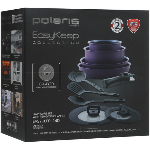 Купить Набор посуды Polaris EasyKeep-14D  5438481. Характеристики, отзывы и цены в Донецке