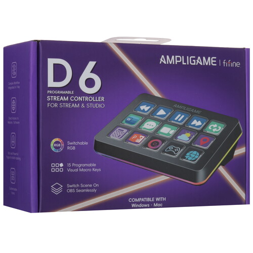 Купить Контроллер для стриминга проводной Fifine D6 Stream Controller  5485296. Характеристики, отзывы и цены в Донецке