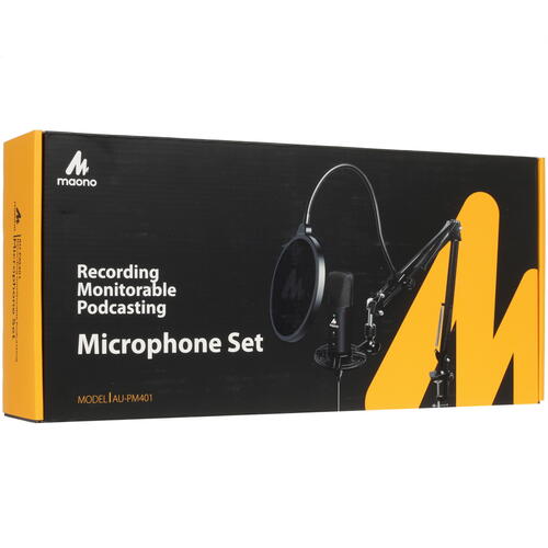 Купить Микрофонный комплект Maono AU-PM401 черный  1641230. Характеристики, отзывы и цены в Донецке