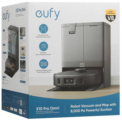 Купить Робот-пылесос Eufy X10 Pro Omni черный  5636991. Характеристики, отзывы и цены в Донецке