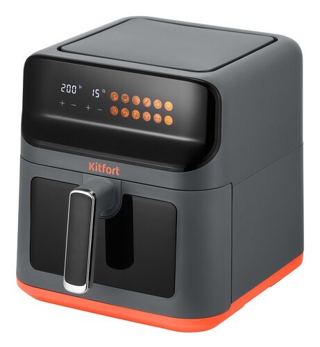 Купить Аэрогриль Kitfort КТ-8107 черный  9231648. Характеристики, отзывы и цены в Донецке