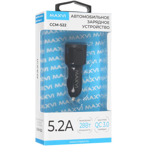 Купить Автомобильное ЗУ Maxvi CCM-522 черный  5366922. Характеристики, отзывы и цены в Донецке