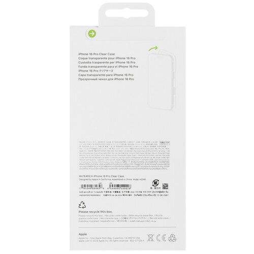 Купить Накладка  Apple Clear Case для Apple iPhone 16 Pro прозрачный  5492834. Характеристики, отзывы и цены в Донецке