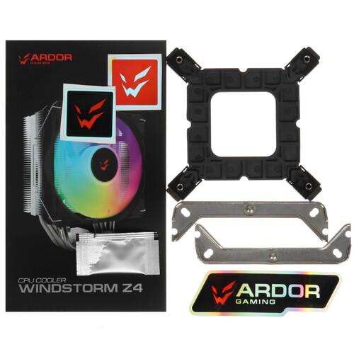 Купить Кулер для процессора ARDOR GAMING Windstorm Z4  черный  5438249. Характеристики, отзывы и цены в Донецке