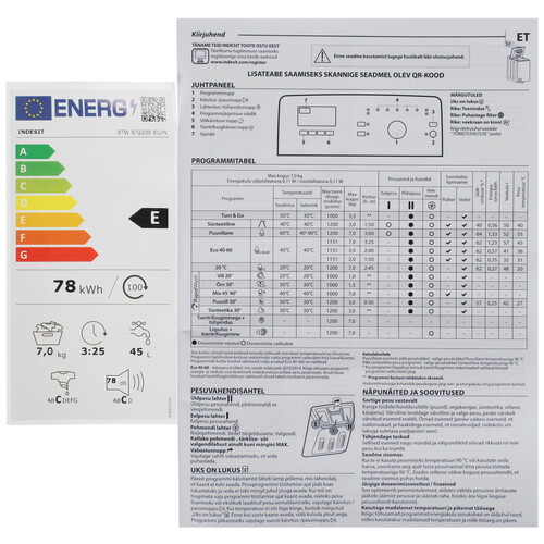 Купить Стиральная машина Indesit BTW S72200 EU/N белый  9153059. Характеристики, отзывы и цены в Донецке