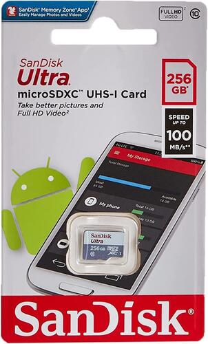 Купить Карта памяти SanDisk Ultra microSDXC 256 ГБ [SDSQUNR-256G-GN3MN]  5424554. Характеристики, отзывы и цены в Донецке