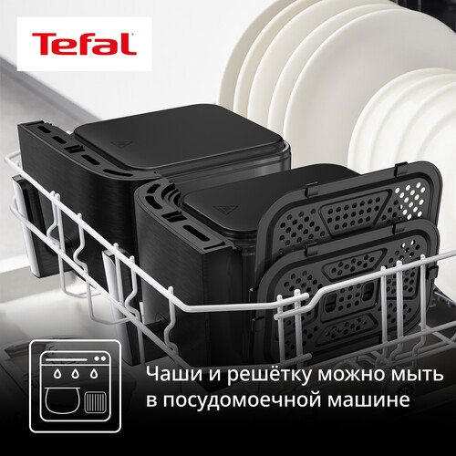 Купить Аэрогриль Tefal EY9428E0 черный  9272104. Характеристики, отзывы и цены в Донецке