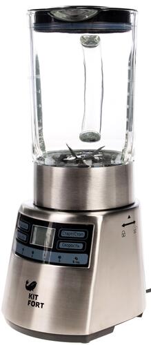 Купить Блендер стационарный Kitfort KT-1301 серебристый  1009302. Характеристики, отзывы и цены в Донецке