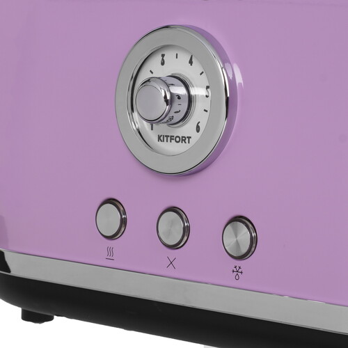 Купить Тостер Kitfort КТ-6831 фиолетовый  9313454. Характеристики, отзывы и цены в Донецке
