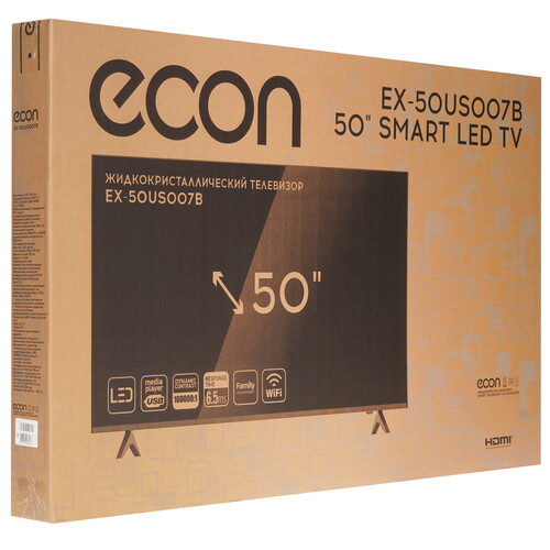 Купить 50" (127 см) Телевизор ECON EX-50US007B черный  9230088. Характеристики, отзывы и цены в Донецке