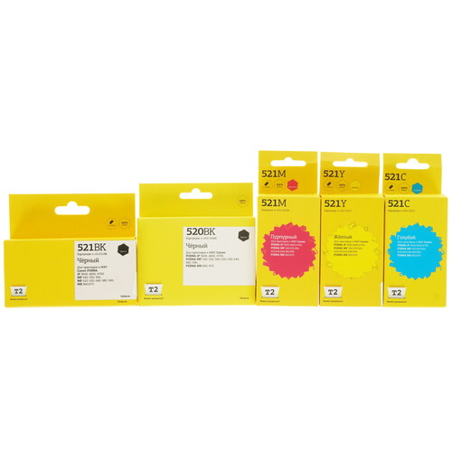 Купить Набор картриджей T2 IC-CCLI-521_MP голубой, желтый, пурпурный, черный  9115302. Характеристики, отзывы и цены в Донецке