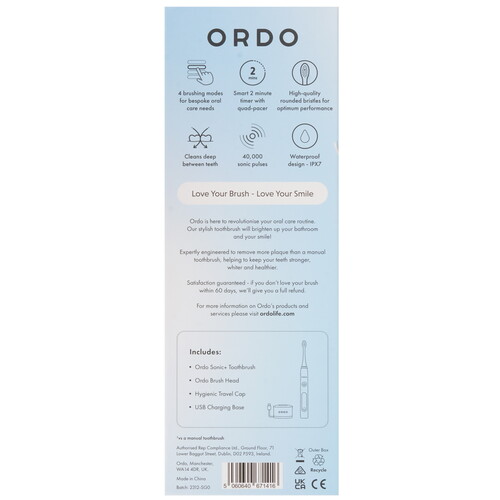 Купить Электрическая зубная щетка Ordo Sonic+ SP2000-B голубой  9132065. Характеристики, отзывы и цены в Донецке