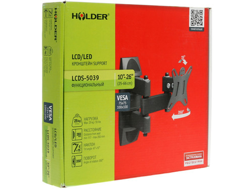 Купить Кронштейн для ТВ Holder LCDS-5039M черный  0135910. Характеристики, отзывы и цены в Донецке