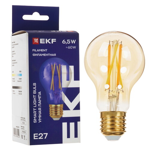 Купить Умная филаментная лампа EKF Connect E27 Wi-Fi  5490564. Характеристики, отзывы и цены в Донецке