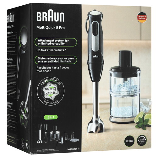 Купить Блендер погружной BRAUN MQ 55254 MBK черный  5485256. Характеристики, отзывы и цены в Донецке