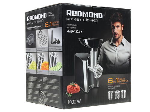 Купить Мясорубка электрическая Redmond RMG-1223-6 черный  1208986. Характеристики, отзывы и цены в Донецке