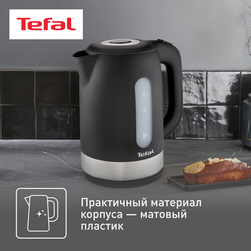 Купить Электрочайник Tefal Snow KO330830 черный  5604329. Характеристики, отзывы и цены в Донецке