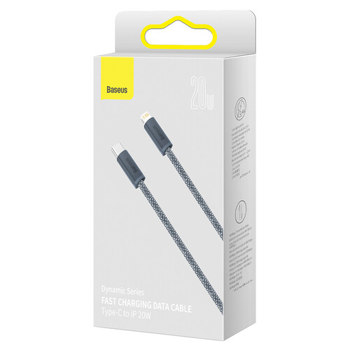 Купить Кабель круглый Baseus Lightning 8-pin - USB Type-C серый 2 м  9260668. Характеристики, отзывы и цены в Донецке
