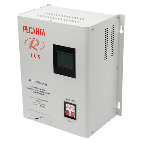 Купить Стабилизатор напряжения Ресанта АСН-12000Н/1-Ц Lux  1026067. Характеристики, отзывы и цены в Донецке