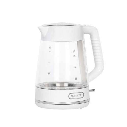 Купить Электрочайник Scarlett SC-EK27G104 белый  9240131. Характеристики, отзывы и цены в Донецке