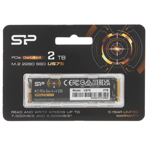 Купить 2000 ГБ M.2 NVMe накопитель Silicon Power US75 [SP02KGBP44US7505]  5452786. Характеристики, отзывы и цены в Донецке