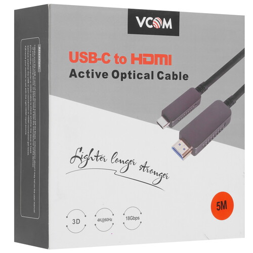 Купить Кабель однонаправленный VCOM USB Type-C - HDMI, 5 м  5471691. Характеристики, отзывы и цены в Донецке