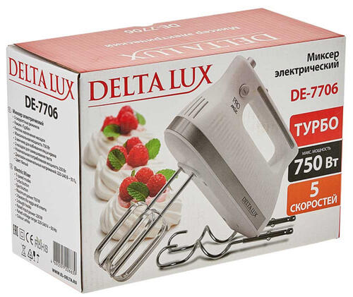 Купить Миксер Delta LUX DE-7706 белый  9050521. Характеристики, отзывы и цены в Донецке