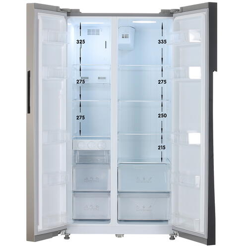 Купить Холодильник Side by Side  DEXP SBS510M серебристый  9060034. Характеристики, отзывы и цены в Донецке