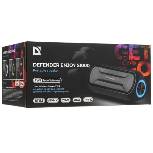 Купить Портативная колонка Defender Enjoy S1000, черный  5358721. Характеристики, отзывы и цены в Донецке