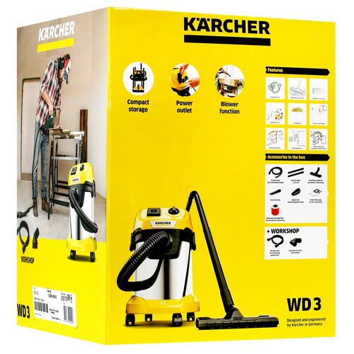 Купить Хозяйственный пылесос  Karcher WD 3 PS V-17/4/20 Workshop  5355842. Характеристики, отзывы и цены в Донецке