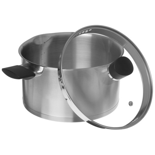 Купить Кастрюля OneTwo Amber O3SC47 4.7 л 22 см серебристый  9259532. Характеристики, отзывы и цены в Донецке