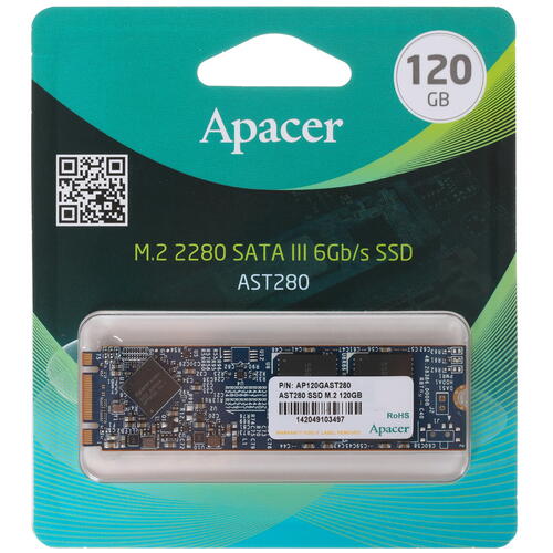 Купить 120 ГБ M.2 SATA накопитель Apacer AST280 [AP120GAST280-1]  4750659. Характеристики, отзывы и цены в Донецке