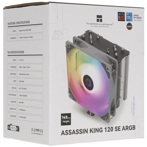 Купить Кулер для процессора Thermalright Assassin King 120 SE ARGB  5615780. Характеристики, отзывы и цены в Донецке