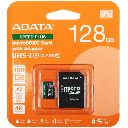Купить Карта памяти Adata SPEED PLUS microSDXC 128 ГБ  5614417. Характеристики, отзывы и цены в Донецке