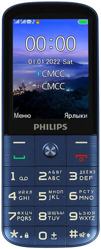 Купить Сотовый телефон Philips Xenium E227 голубой/черный  5041699. Характеристики, отзывы и цены в Донецке
