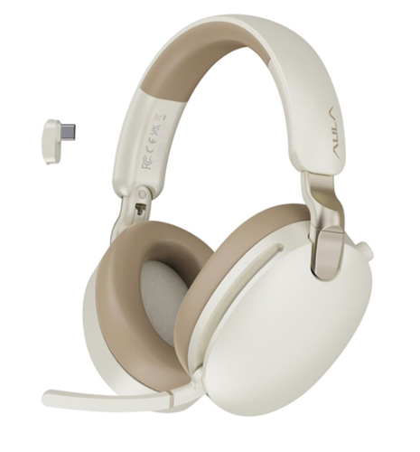 Купить Беспроводные/проводные наушники Aula A500 бежевый 2025  5621691. Характеристики, отзывы и цены в Донецке