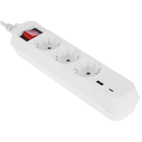 Купить Удлинитель ЭРА UB-3es-1.5m-USB белый  5400648. Характеристики, отзывы и цены в Донецке