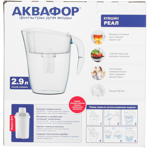 Купить Фильтр-кувшин Аквафор Реал  1256837. Характеристики, отзывы и цены в Донецке