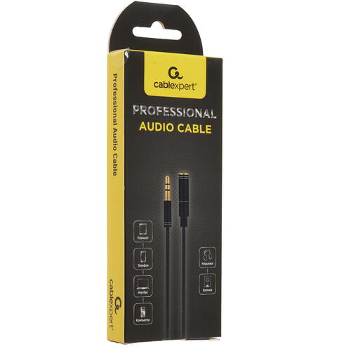Купить Кабель   Cablexpert 3.5 mm jack - 3.5 mm jack черный  5452311. Характеристики, отзывы и цены в Донецке