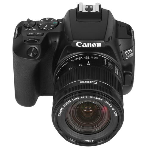 Купить Зеркальный фотоаппарат Canon EOS 250D Kit 18-55mm IS STM черный  5068854. Характеристики, отзывы и цены в Донецке