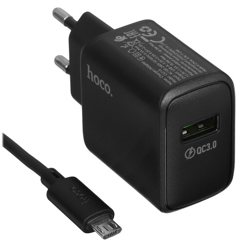 Купить Сетевое зарядное устройство Hoco CS21A черный  5474828. Характеристики, отзывы и цены в Донецке