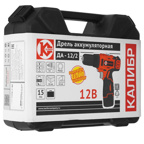 Купить Дрель-шуруповерт Калибр ДА- 12-2  5313233. Характеристики, отзывы и цены в Донецке