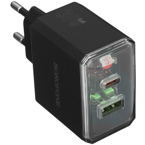 Купить Сетевое зарядное устройство Borofone BAS32A черный  5474741. Характеристики, отзывы и цены в Донецке