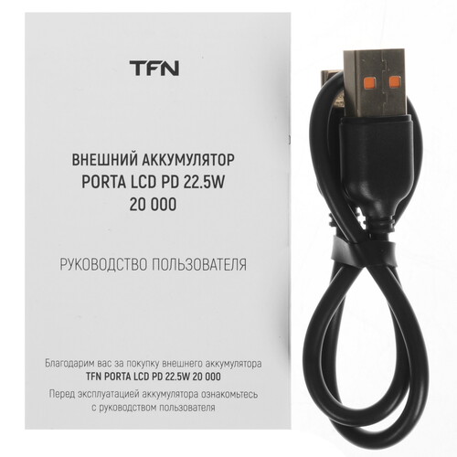 Купить Портативный аккумулятор TFN Porta LCD PD 20 черный  5465310. Характеристики, отзывы и цены в Донецке